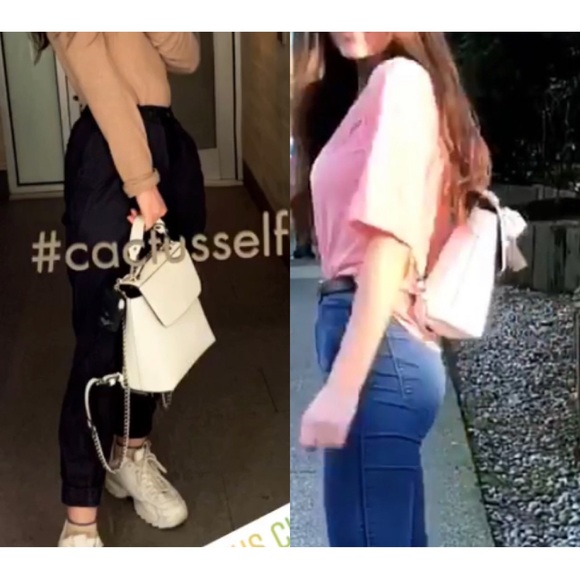 White square backpack with chains - Picture 5 of 5